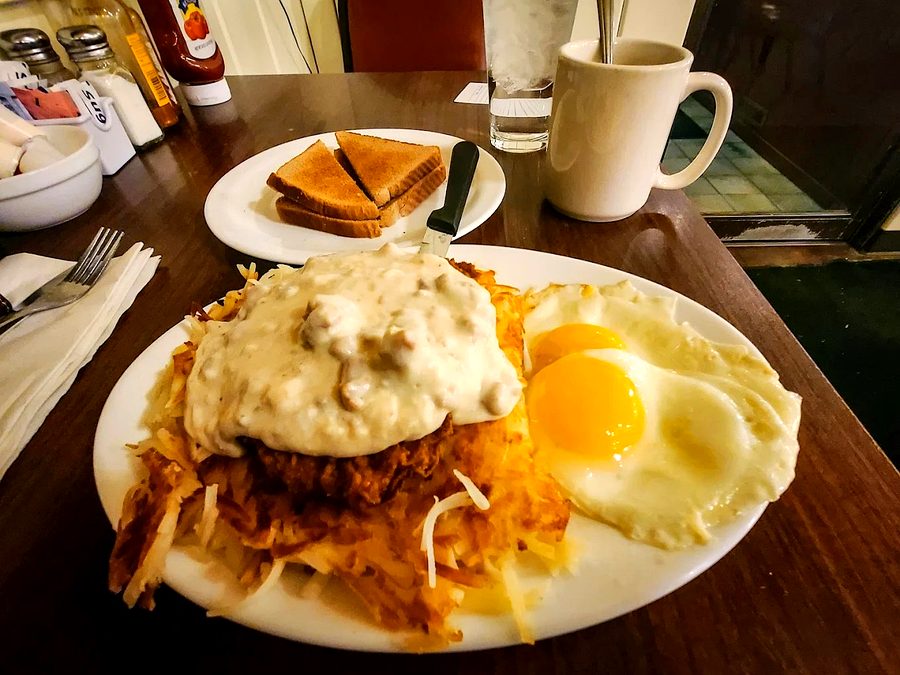 Country Fried Steak and Eggs at Cook's Kitchen